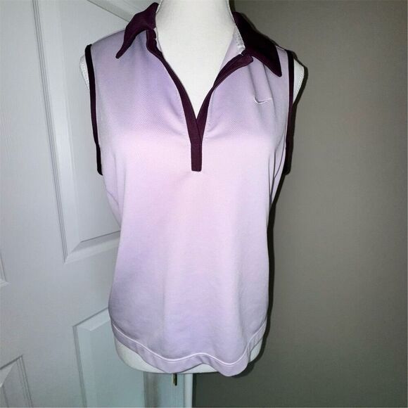 Nike Women's Sphere Dry Purple Sleeveless V-Neck Tennis Tank Top Size L - Picture 1 of 10